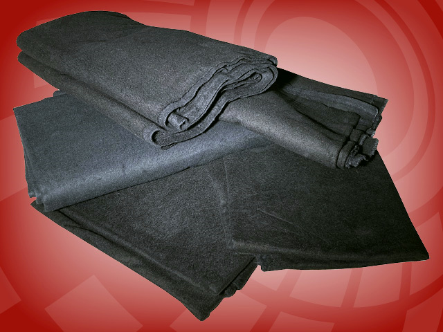 Molton 1,60 x 1,00 Meter schwarz